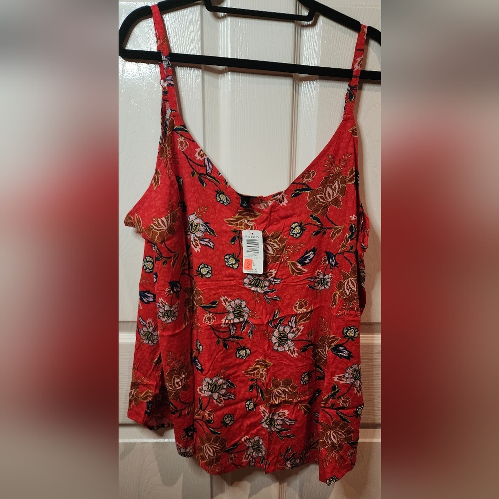 Torrid Red Floral Women's Top